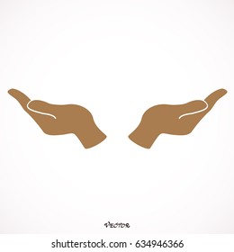 hands icon - stock vector