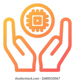 Hands icon symbol. Vector illustration