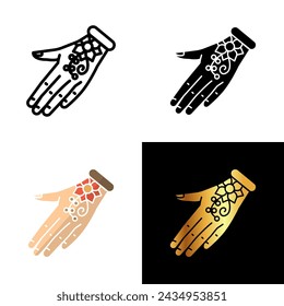 Hands icon, this symbol encapsulates the ancient art of henna application, embodying tradition, celebration, and the beauty of adorned hands.