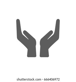 Hands icon in trendy flat style isolated on white background. Symbol for your web site design, logo, app, UI. Vector illustration, EPS