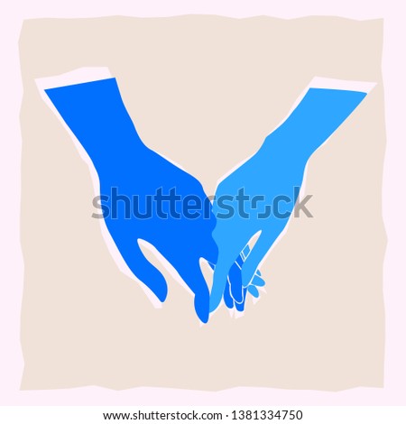 hands icon trendy and modern hands symbol for logo, web, app, UI. Hand in hand with love and care