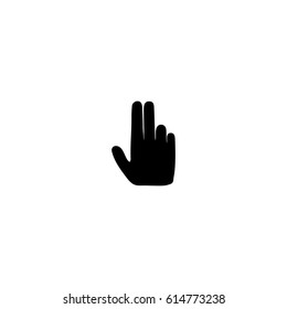 hands icon with two fingers open symbol. hand gestures 