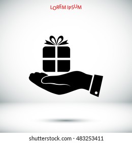 hands icon, vector best flat icon, EPS
