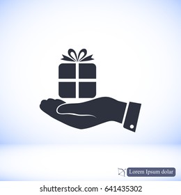 hands icon, vector best flat icon, EPS

