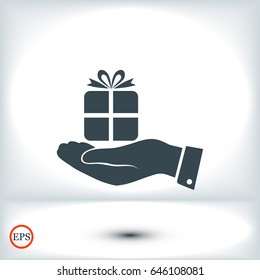 hands icon, vector best flat icon, EPS