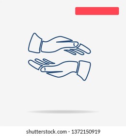 Hands icon. Vector concept illustration for design.