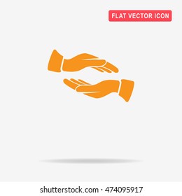 Hands icon. Vector concept illustration for design.