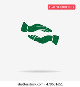 Hands icon. Vector concept illustration for design.
