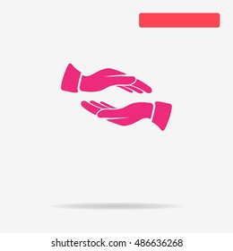 Hands icon. Vector concept illustration for design.
