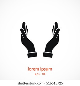 hands icon vector, flat design best vector icon