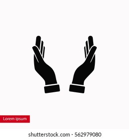 hands icon vector, flat design best vector icon