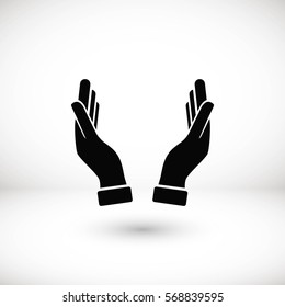 hands icon vector, flat design best vector icon