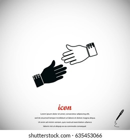 hands icon vector, flat design best vector icon