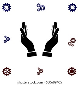 hands icon vector, flat design best vector icon