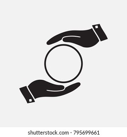 hands icon vector, flat design best vector icon