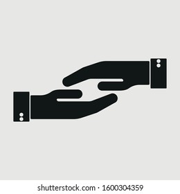 hands icon vector sign symbol for design