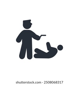 hands up icon. vector.Editable stroke.linear style sign for use web design,logo.Symbol illustration.