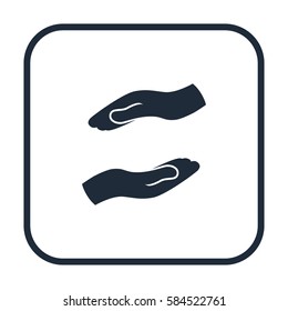 Hands icon, web design element