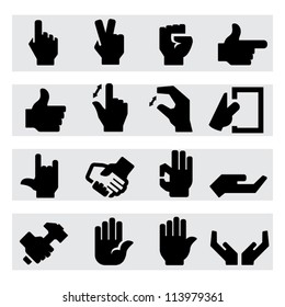 Hands icons