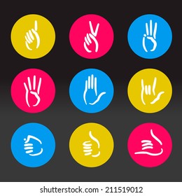 Hands icons