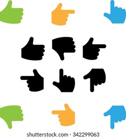 Hands icons eps 10