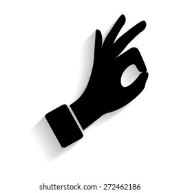 hands icons  with shadow
