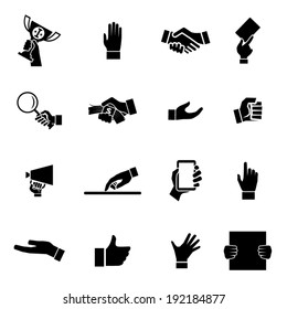 Hands Icons and Symbol Design Template Vector Illustration