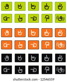 Hands. Icons symbols - vector