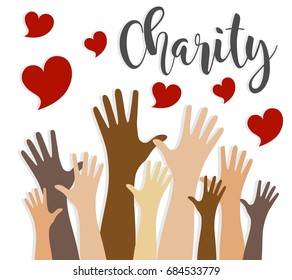 Hands up illustration design vector