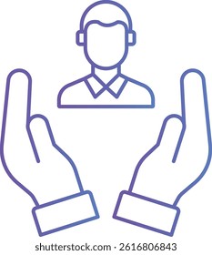   Hands  illustration with isolated background 
