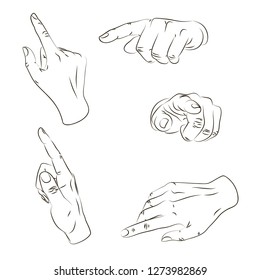hands with index finger.Signpost for presentations.
Index sign for tables.