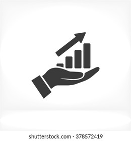 In the hands of the Infographic Icon