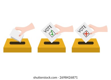 Mãos inserindo cédulas nas urnas: uma representação visual do processo democrático