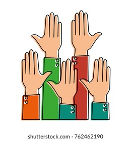 hands up isolated icon