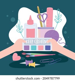 hands keep creative craft and diy