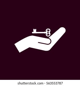 hands and key vector icon