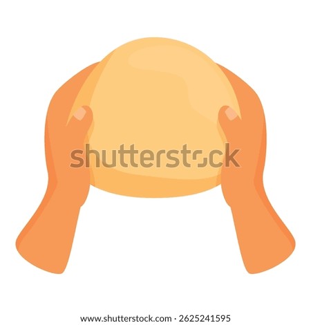 Hands kneading dough, preparing it for baking bread, pizza, or other pastry items