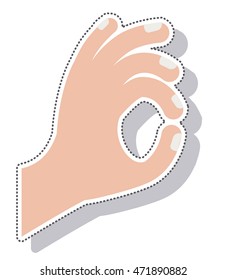 hands language signs isolated icon vector illustration design