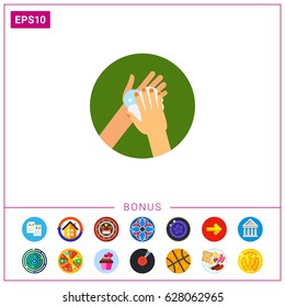 Hands Lathering Soap Icon