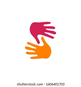 Hands logo design inspiration vector illustration template