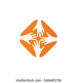 Hands logo design inspiration vector illustration template