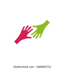 Hands logo design inspiration vector illustration template