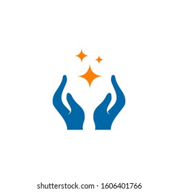 Hands logo design inspiration vector illustration template