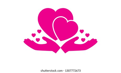 hands of love logo design