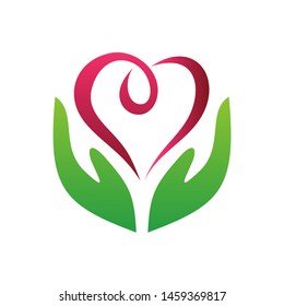 
Hands With Love Logo Design