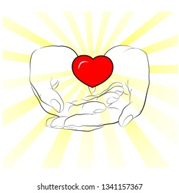 Hands With Love Shining Lights