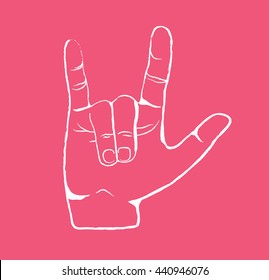 hands love sign vector