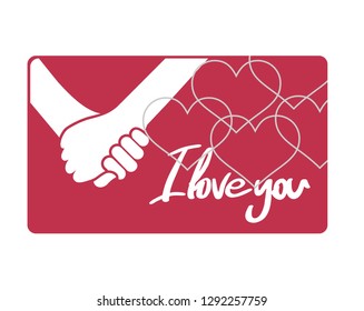 hands in love and I love you message