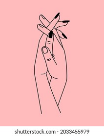 Hands of lovers. Cartoon holding caring palms, romantic touch elements for hugs, vector illustration concept of love and tenderness isolated on pink background
