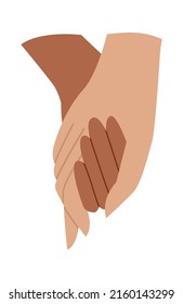 Hands of loving people. Vector illustration